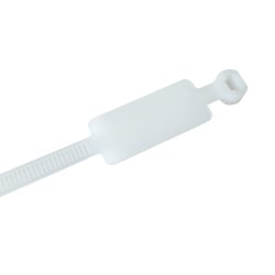 Kabelbindere m/ vertikalt skrivefelt (100 stk.)